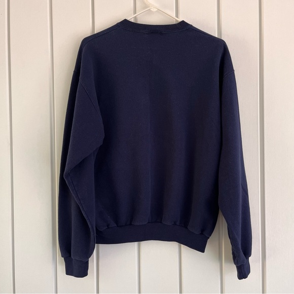 Vintage Callan & Co Embellished Christmas Reindeer Sweatshirt Navy Size Medium - Picture 5 of 5